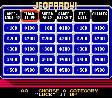 Jeopardy! Junior Edition (USA) screen shot game playing